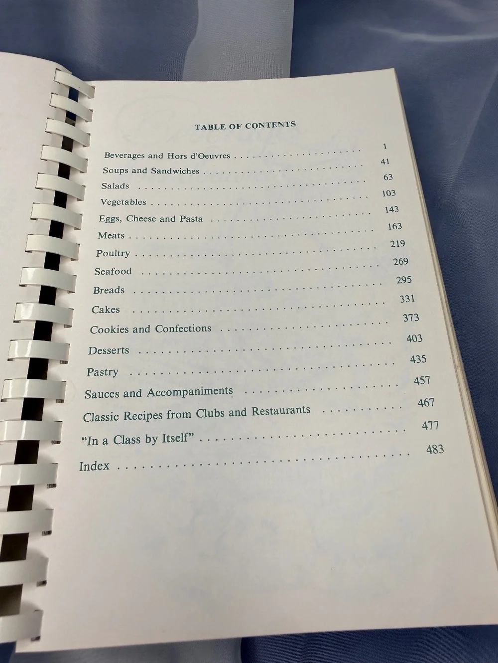 Cooking with Class Community Cookbook 1985 Spiral Bound NC Recipes